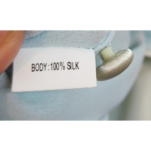 Kay Unger Evening 100% Silk Layered Dress 16 Mint Green Long Sleeve - Picture 4 of 7